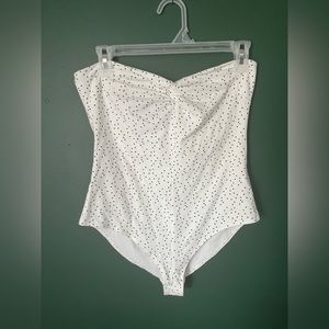 Strapless bodysuit with star print